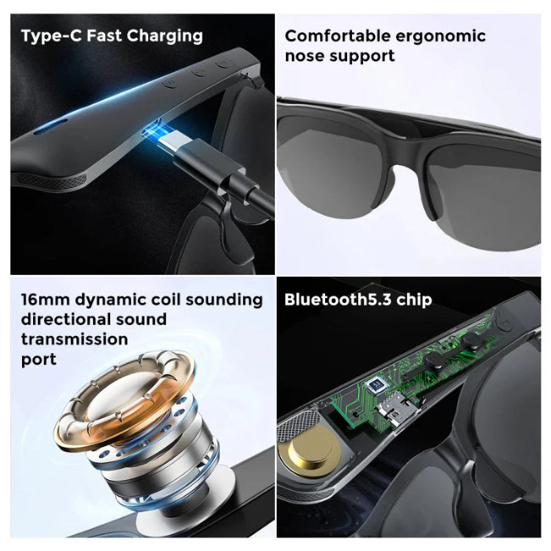 Ai Smart Translation Glasses Headphones 2025
